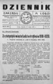 Dziennik Zarządu M. Łodzi 31 maj 1921 nr 22