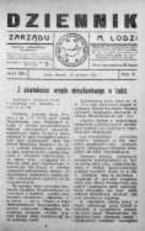 Dziennik Zarządu M. Łodzi 16 sierpień 1921 nr 33