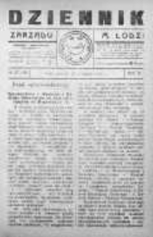 Dziennik Zarządu M. Łodzi 13 wrzesień 1921 nr 37