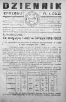 Dziennik Zarządu M. Łodzi 20 wrzesień 1921 nr 38