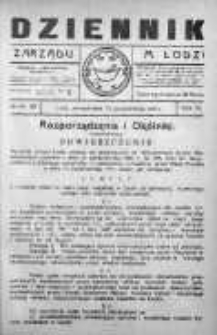 Dziennik Zarządu M. Łodzi 31 październik 1921 nr 44