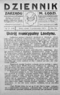 Dziennik Zarządu M. Łodzi 13 październik 1925 nr 41 (316)