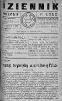 Dziennik Zarządu M. Łodzi 10 kwiecień 1923 nr 14