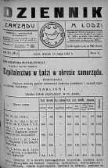 Dziennik Zarządu M. Łodzi 15 maj 1923 nr 20