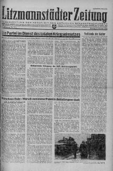 Litzmannstaedter Zeitung 6 październik 1944 nr 272