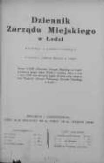 Dziennik Zarządu M. Łodzi 15 kwiecień 1938 nr 4