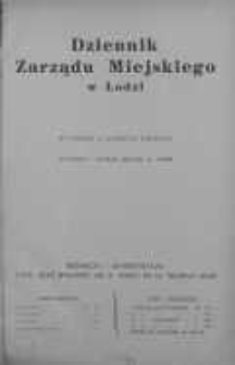 Dziennik Zarządu M. Łodzi 15 wrzesień 1938 nr 9