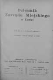 Dziennik Zarządu M. Łodzi 15 listopad 1938 nr 11