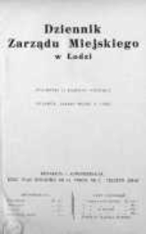 Dziennik Zarządu M. Łodzi 15 luty 1939 nr 2