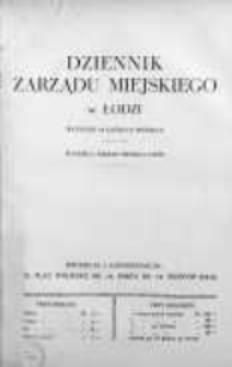 Dziennik Zarządu M. Łodzi 15 październik 1934 nr 10