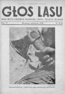 Głos Lasu: Organ Związku Zawodowego Pracowników Leśnych i Przemysłu Drzewnego 1948 październik nr 10