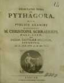 Dissertatio Prima De Pythagora