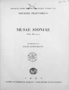 Musae Sioniae. T. 3, (1607)