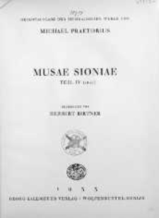Musae Sioniae. T. 4, (1607)