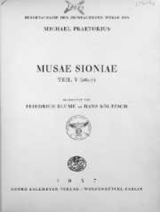 Musae Sioniae. T. 5, (1607)
