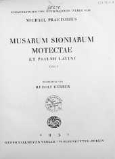 Musarum Sioniarum motectae et psalmi latini (1607)