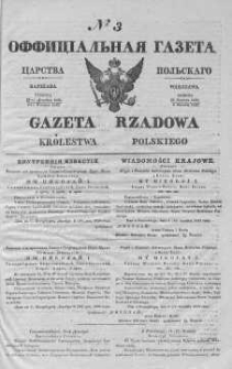 Gazeta Rządowa Królestwa Polskiego 1840 I, No 3