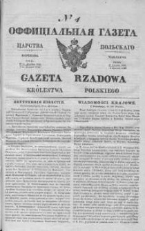 Gazeta Rządowa Królestwa Polskiego 1840 I, No 4