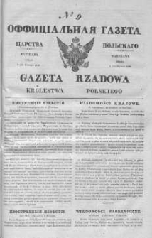 Gazeta Rządowa Królestwa Polskiego 1840 I, No 9