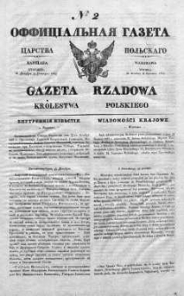 Gazeta Rządowa Królestwa Polskiego 1838 I, No 2