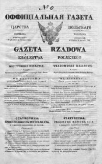 Gazeta Rządowa Królestwa Polskiego 1838 I, No 6