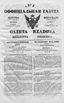 Gazeta Rządowa Królestwa Polskiego 1838 I, No 7