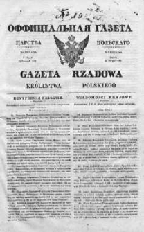 Gazeta Rządowa Królestwa Polskiego 1838 I, No 19