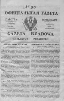 Gazeta Rządowa Królestwa Polskiego 1843 I, No 20
