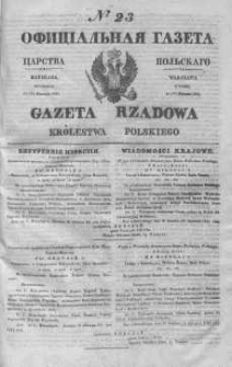 Gazeta Rządowa Królestwa Polskiego 1843 I, No 23