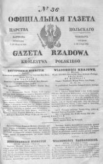 Gazeta Rządowa Królestwa Polskiego 1843 I, No 36