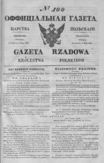 Gazeta Rządowa Królestwa Polskiego 1840 II, No 100