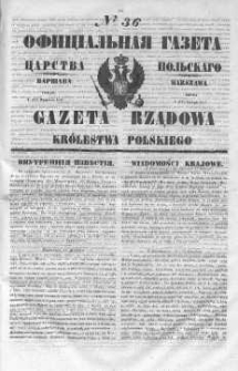 Gazeta Rządowa Królestwa Polskiego 1847 I, No 36