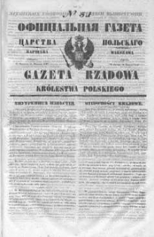 Gazeta Rządowa Królestwa Polskiego 1847 I, No 51