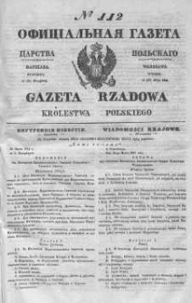 Gazeta Rządowa Królestwa Polskiego 1843 II, No 112