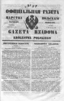 Gazeta Rządowa Królestwa Polskiego 1847 II, No 87