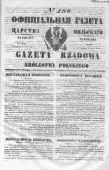 Gazeta Rządowa Królestwa Polskiego 1847 II, No 100