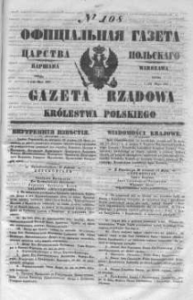 Gazeta Rządowa Królestwa Polskiego 1847 II, No 108