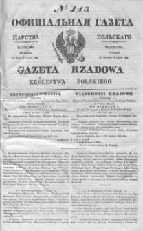 Gazeta Rządowa Królestwa Polskiego 1843 III, No 143