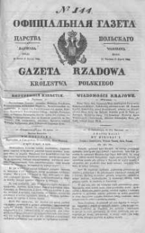 Gazeta Rządowa Królestwa Polskiego 1843 III, No 144