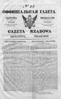Gazeta Rządowa Królestwa Polskiego 1838 I, No 23