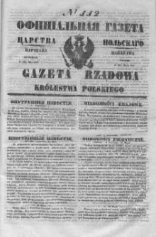 Gazeta Rządowa Królestwa Polskiego 1847 II, No 112