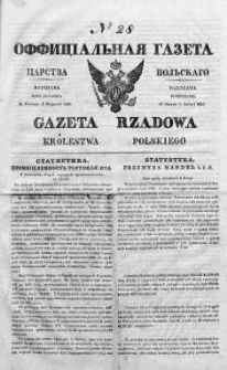 Gazeta Rządowa Królestwa Polskiego 1838 I, No 28