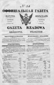 Gazeta Rządowa Królestwa Polskiego 1838 I, No 35