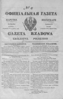 Gazeta Rządowa Królestwa Polskiego 1844 I, No 6