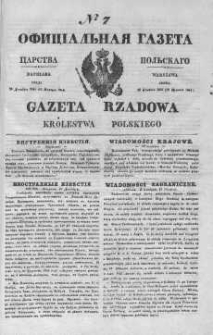 Gazeta Rządowa Królestwa Polskiego 1844 I, No 7
