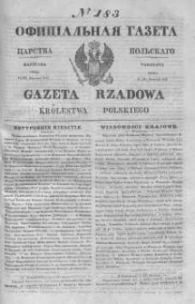 Gazeta Rządowa Królestwa Polskiego 1843 III, No 183