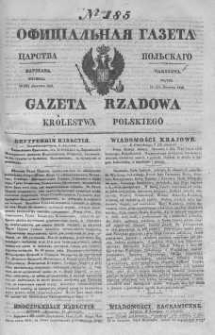 Gazeta Rządowa Królestwa Polskiego 1843 III, No 185