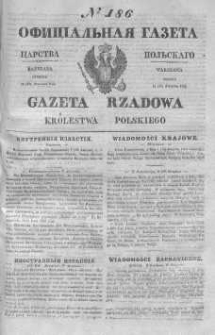 Gazeta Rządowa Królestwa Polskiego 1843 III, No 186