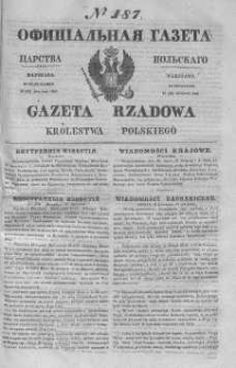 Gazeta Rządowa Królestwa Polskiego 1843 III, No 187