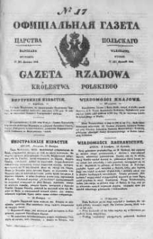 Gazeta Rządowa Królestwa Polskiego 1844 I, No 17